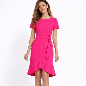Calvin Klein Vibrant Pink Midi Dress - like new